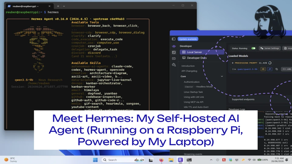 Running Hermes on my laptop with lm studio